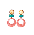 Coral Loop Statement Earrings