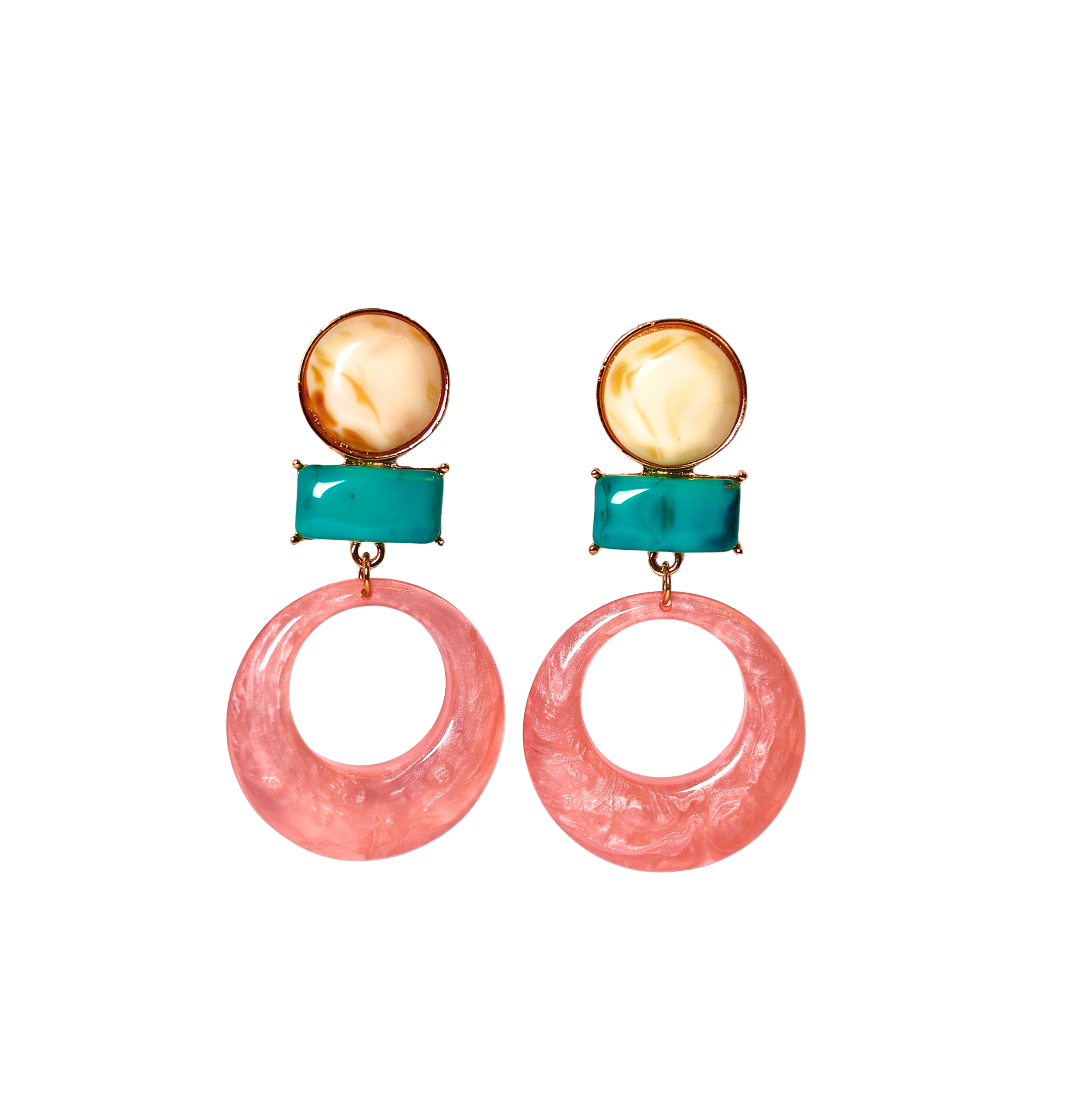 Coral Loop Statement Earrings