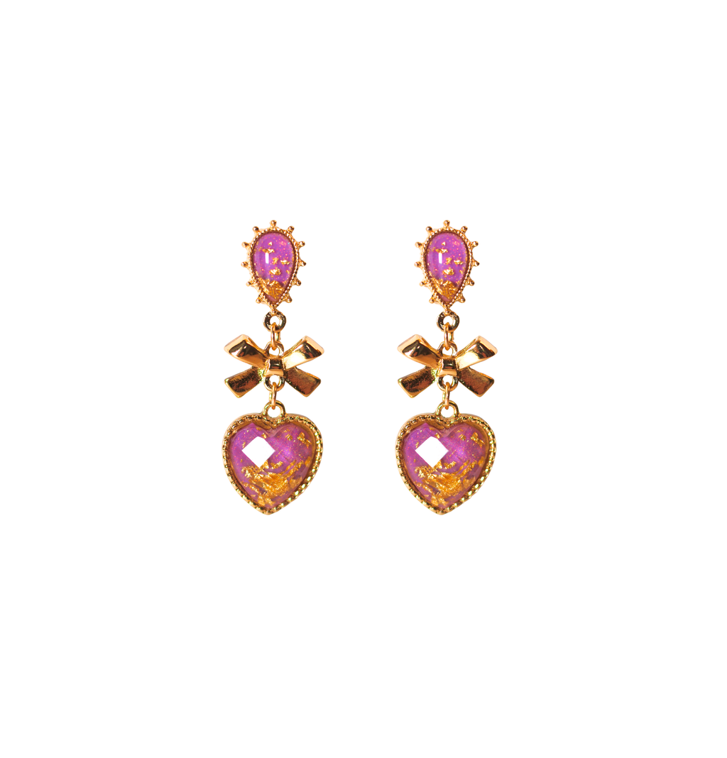 Sacred Heart Charm Earrings