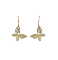 Crystal Butterfly Drop Earrings
