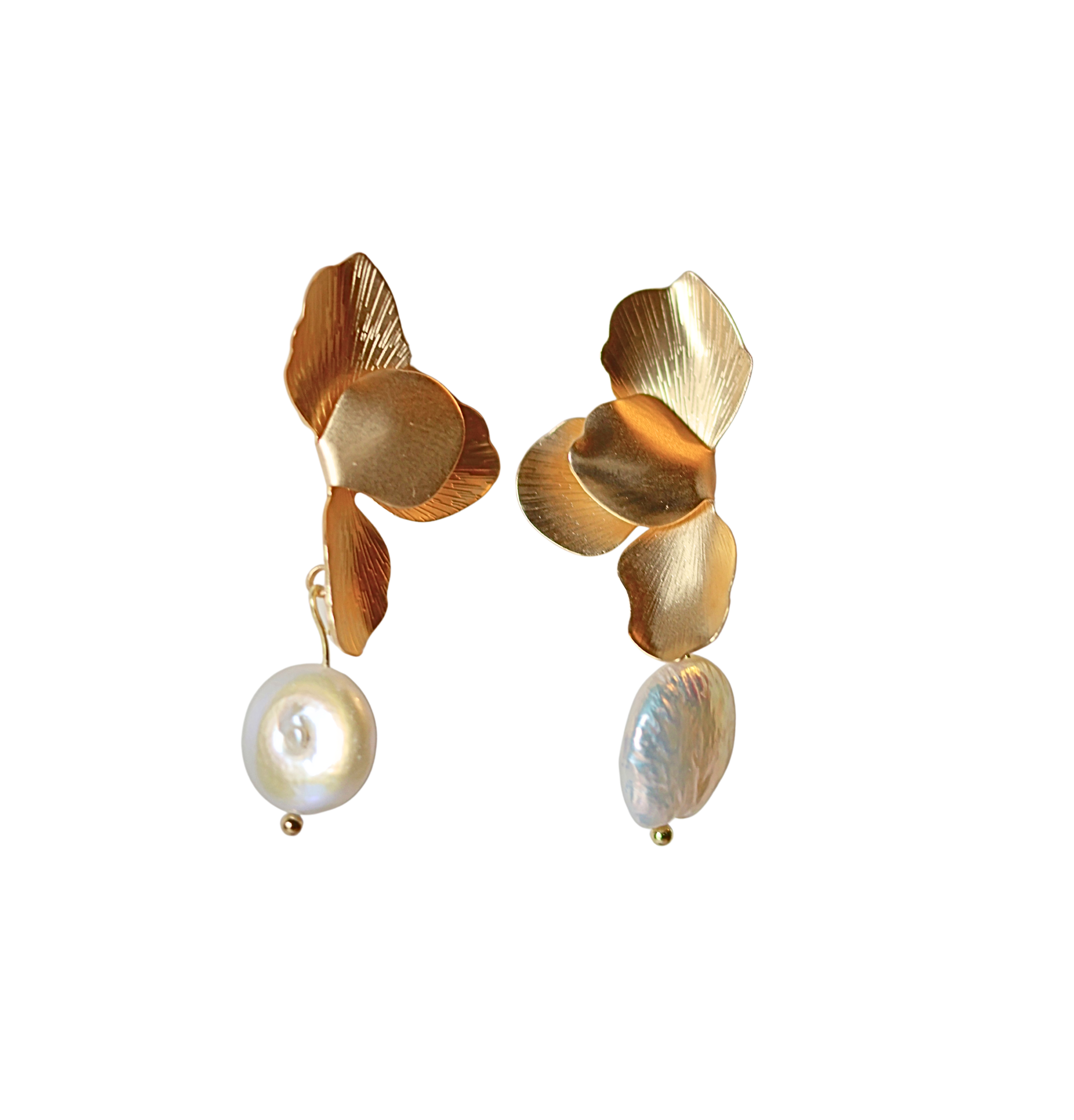 Molten Pearl Drop Earrings