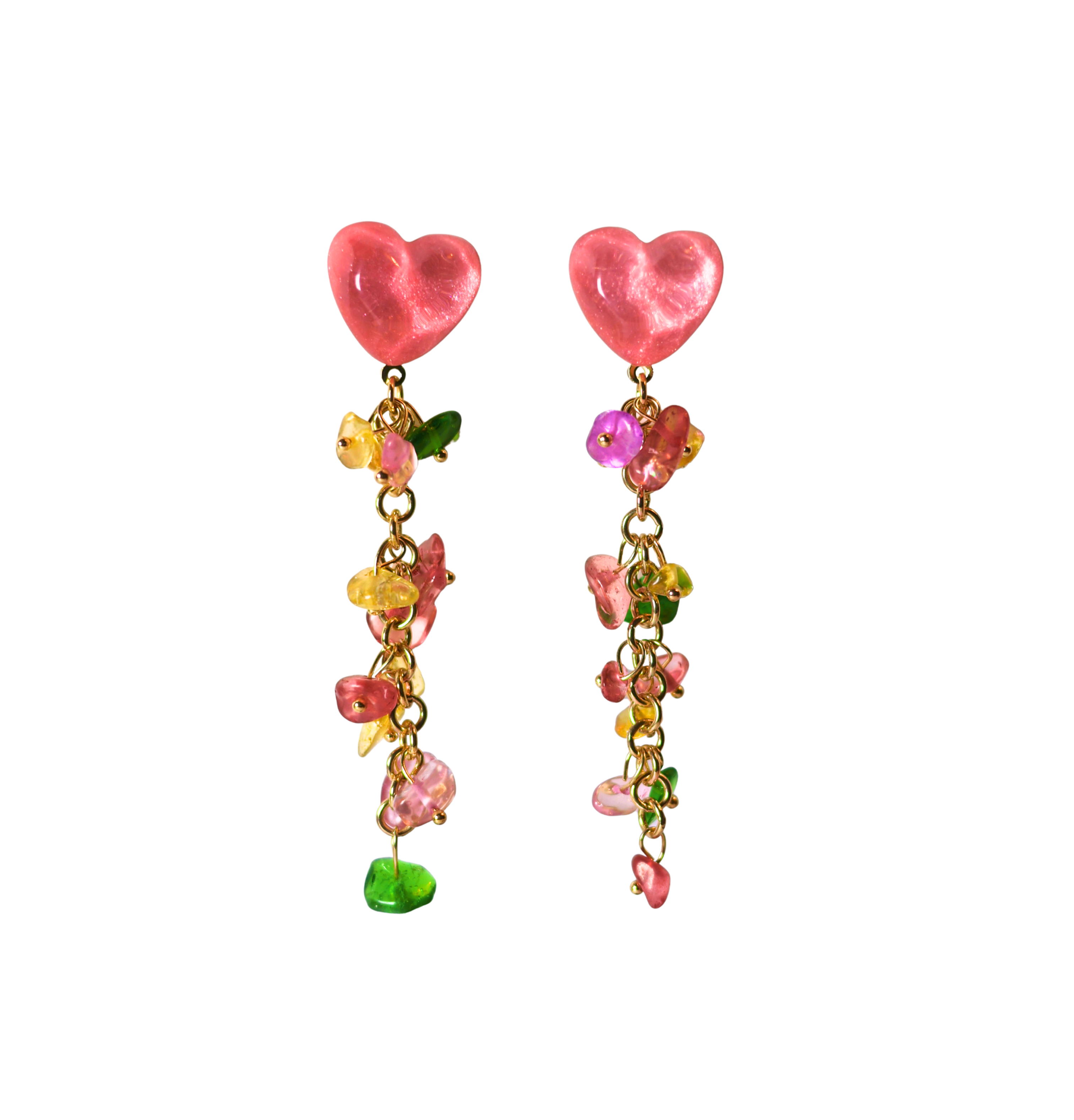 Candy Heart Cascade Earrings