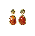 Amber Glass Drop Earrings