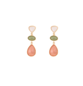 Sweet Pink Flower Waterdrop Earrings