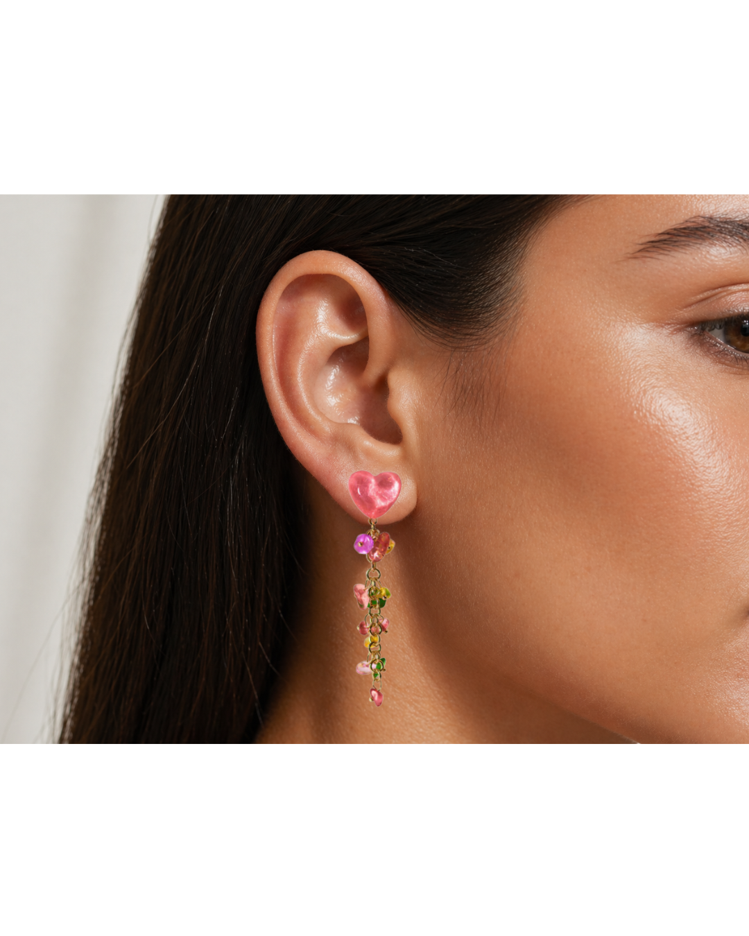 Candy Heart Cascade Earrings
