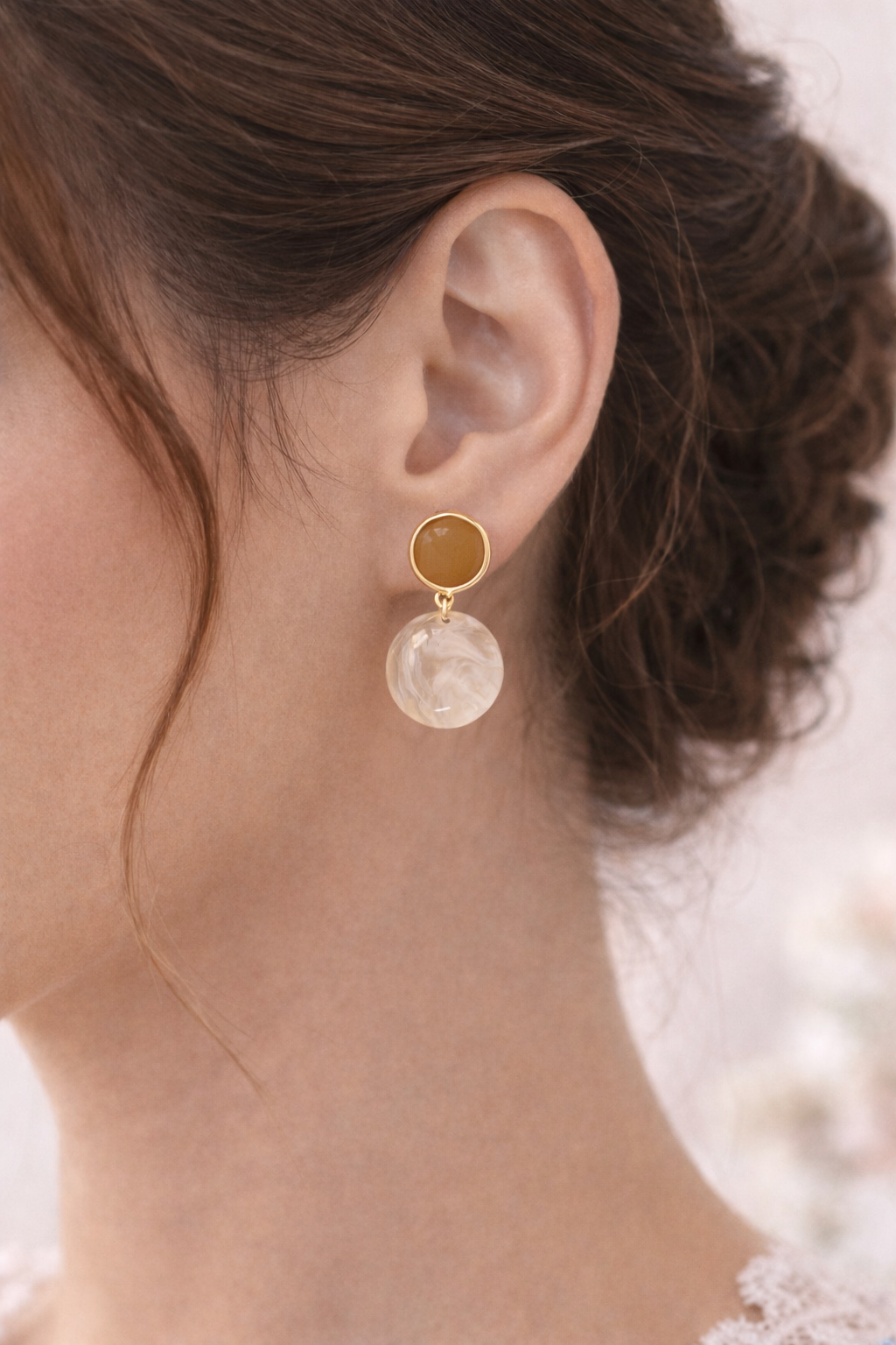 Golden Honey Drop Earrings