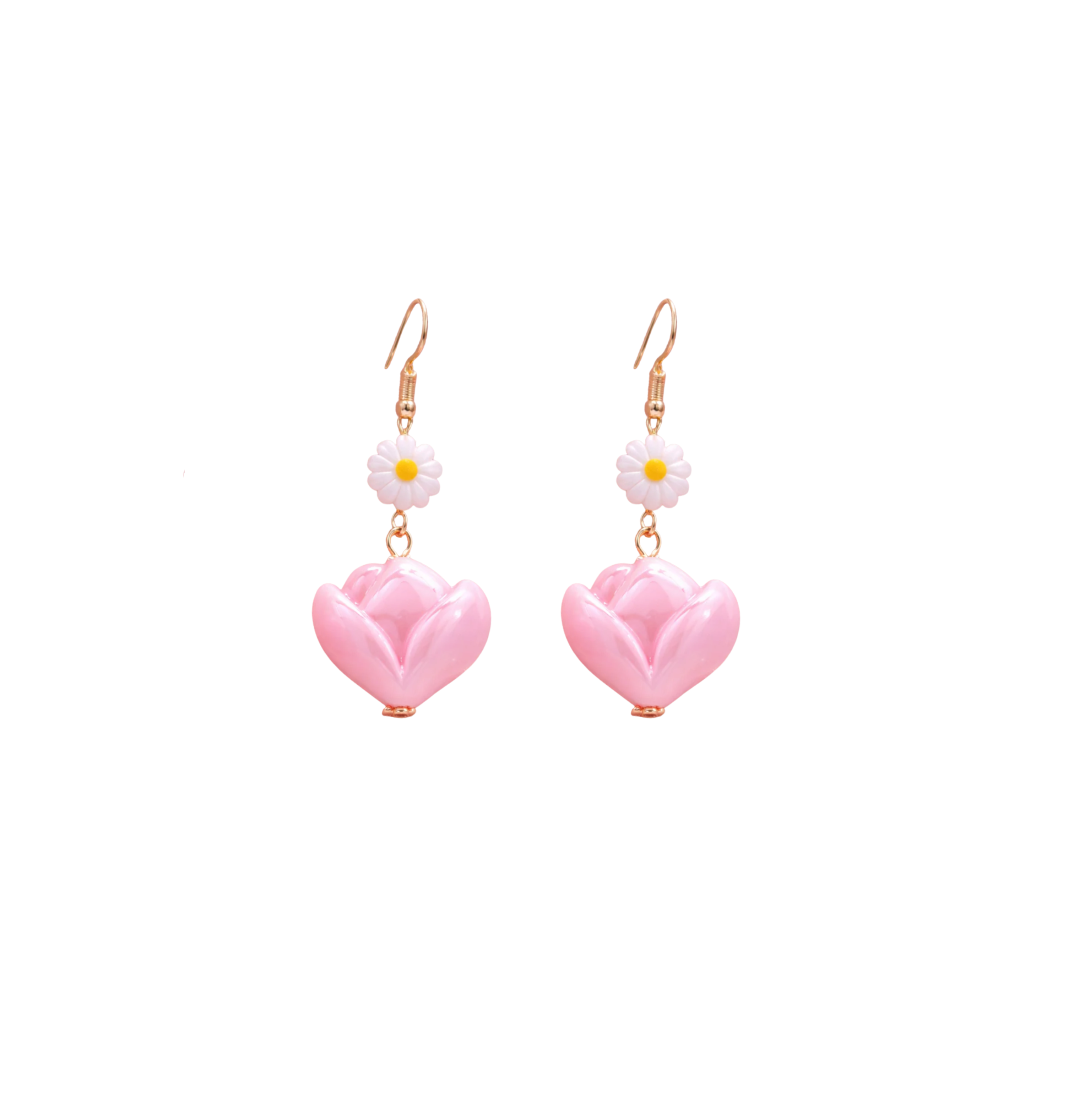 Daisy Heart Drop Earrings